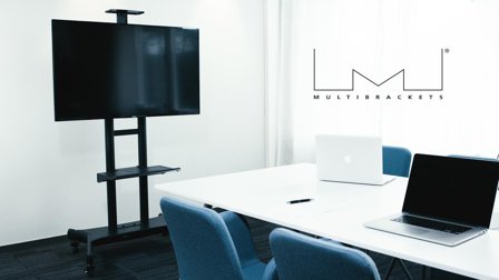 Multibrackets M Public Floorbase Basic 180 incl shelf & cameraholder - vogn - for videokonferansesystem - svart