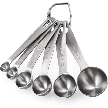 Measuring Spoons in 18/8 Stainless Steel, Set of 6, Kitchen