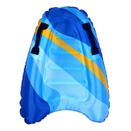 Bærbart Oppusteligt Surfbræt med Håndtag til Børn Strand Svømmemåtte Flydende Enhed - Blå Stribe