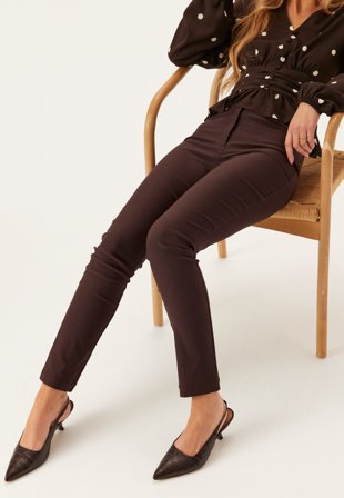 BUBBLEROOM-High Waist Stretchy Trousers-50