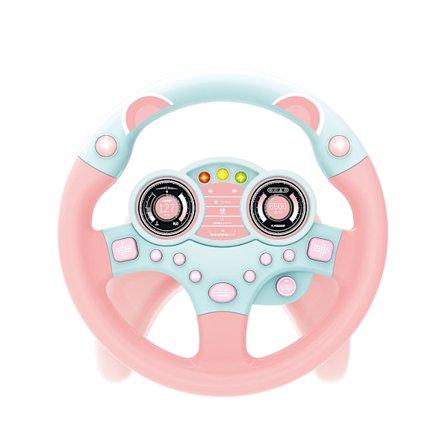 Ratt Leke for Barn, Co-Pilot Billeke med Musikk og Lys Barn Kjøre Læring Rosa Pedagogisk Gave for Småbarn Sjåfør Lærer (Rosa)