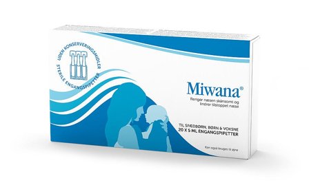 Miwana Næsedråber Engangspipetter 20 x 5 ml, Medicin & Pleje, Næse, Næsedråber