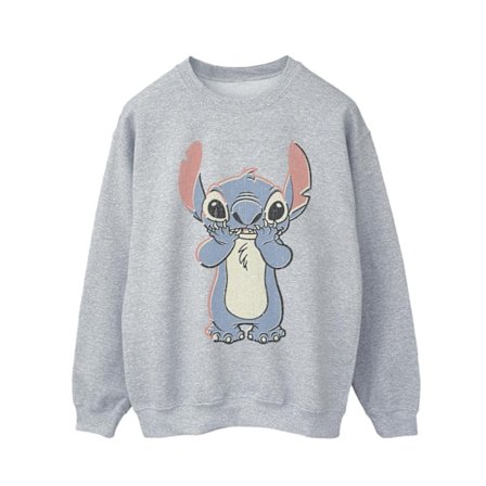 Disney Herr Lilo And Stitch Stor Tryck Sweatshirt M Sports Grey