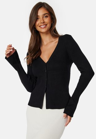 BUBBLEROOM Knitted Rib Cardigan Klær