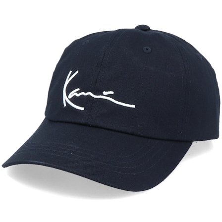 Karl Kani - Schwarz unconstructed Cap - Signature Cap Black/White Adjustable @ Hatstore