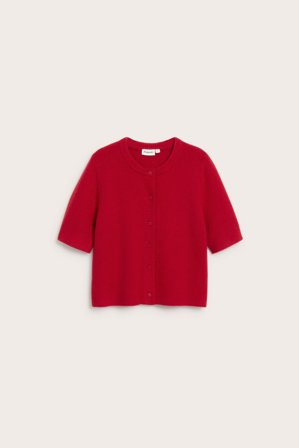 Kappahl | Kortärmad cardigan Röd S | Röd