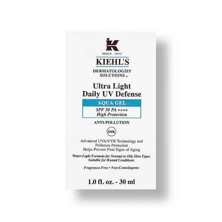 Kiehl’s Ultra Light Daily UV Defense Aqua Gel SPF 50 30 ml, Skincare, Solcreme, Solcreme Til Ansigtet