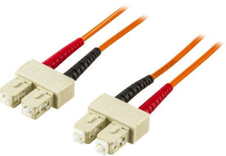 Deltaco Fiber cable SC - SC, duplex, multimode 3m