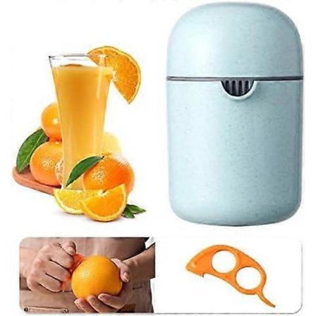 Manuell Juicer med unik citrondesign, Citruspress, Citronpressare, Inkluderat lock, Sil och behållare