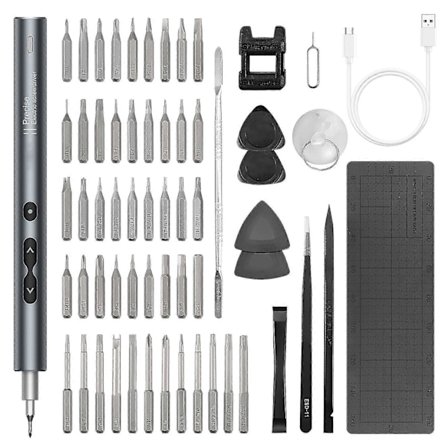 Mini Elektrisk Skrutrekker, 62 I 1 Presisjonsskrutrekkersett Med 48 Bits Og Type-c Usb-kabel For
