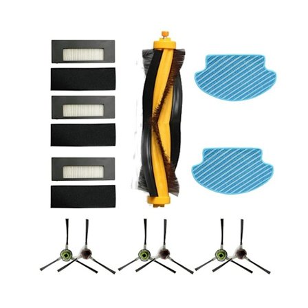 Imurin suodattimen vaihtosarja Ecovacs Deebot De55 De53 De6G -imurille, harja Hepa-suodatin, harjarulla, moppiliina