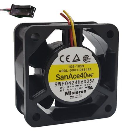 til SanAce40WF 9WF0424H6D05A Køleventilator 40x40x20mm 24V 0.08A Fanuc Køleventilator