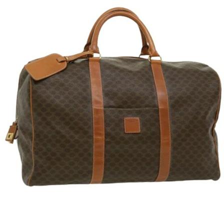 Celine Vintage, Pre-owned Canvas travel-bags Bruin, Dames, Maat:ONE Size,leer