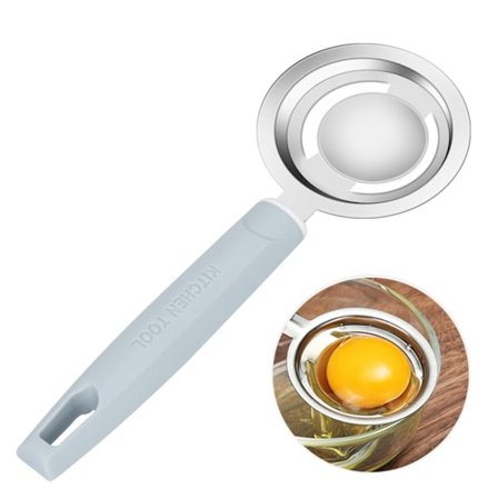 Äggseparator, rostfritt stål ägguleseparator ljusblå
