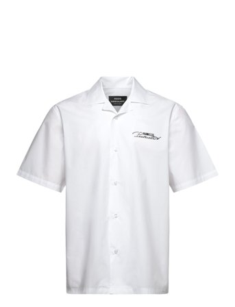 Mads Nørgaard Organic Cotton Poplin Kenji Paradise Shirt Ss - White - S