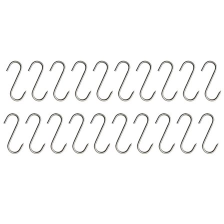 S Kroge Rustfrit Stål Køkken Kødpande Udstyr Tøj Bøjle Hængende 20 Stk