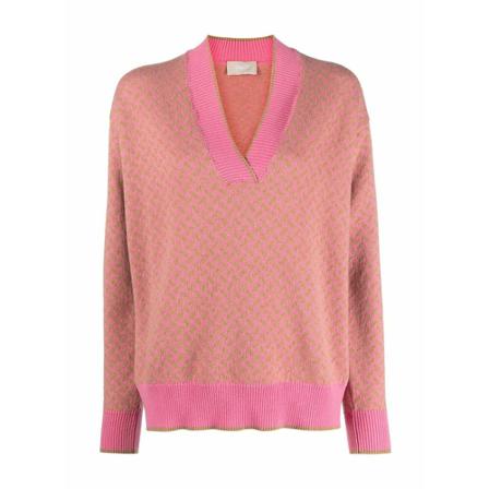 Drumohr V-neck Strik Pink, Dame Striktrøjer