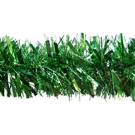 2m/6.6ft Grønn Luksus Deluxe Tykk Juleglitter Garland Juletrepynt, 2 stk