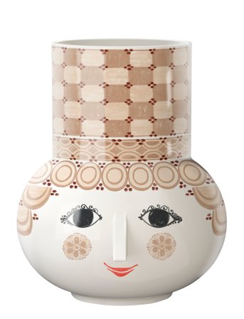 Olga Vase H35 Cm Sand Beige Bjørn Wiinblad