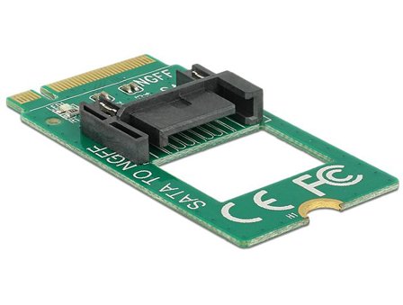 Delock Adapter M.2 Key B male > SATA 7 pin - Grensesnittsadapter - SATA 6Gb/s - M.2 Card