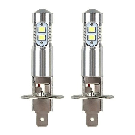 2x H1 LED-frontlyspærer Konverteringssett Fjernlys Nærlys Tåkelys 100W 6000K