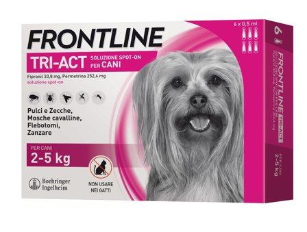 Frontline Tri-Act Soluzione Spot-On Cani 2-5 Kg 6x0,5ml