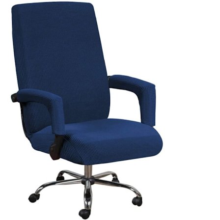 Joustava toimistotuolin päällinen - Korkeaselkäinen spandex ruudullisella jacquard-kankaalla, moderni istuvuus