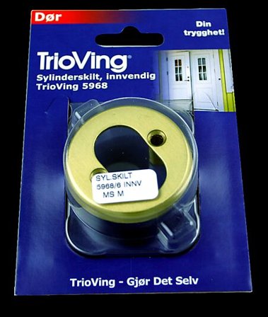 ASSA ABLOY SYLINDERSKILT 5968 9MM MESSING MATT