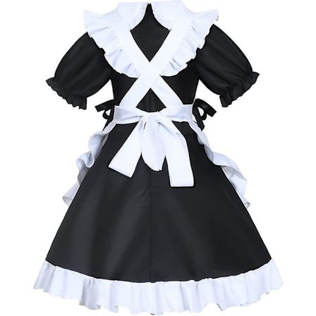 1 stk, Anime Kattepike Forkle Fancy Kjole Cosplay Kostyme, hul Pussy Pike Kjole (svart, s)