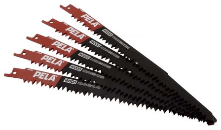 PELA 488392 Tigersågblad 240 mm, 5 TPI, 5-pack, Maskintillbehör & förbrukning