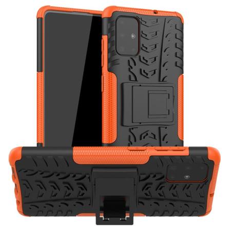 Samsung Galaxy A71 - Ultimata Stöttåliga Skalet Med Stöd - Orang Orange Orange
