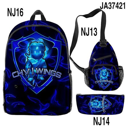 Stumble Guys Ryggsäck Pencil Bag Satchel Tredelad Set style 1