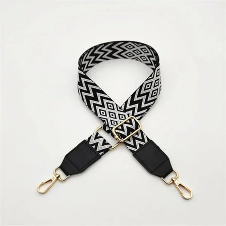 Justerbar axelrem, flerfärgad, bred väskrem