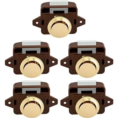 5 set Tryckknappslås Spärrar Fångster skåp Knopp För Skåp Båt Husbil husvagn camper Skåp