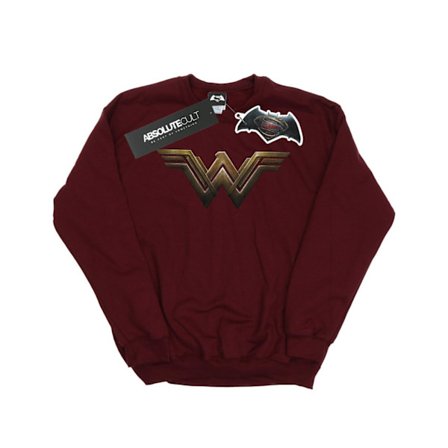 DC Comics Girls Wonder Woman Logo Sweatshirt 12-13 år Bourgogne