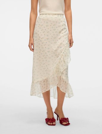 Vero Moda Vmsmilla H/W Wrap Skirt Wvn Ga - White - M