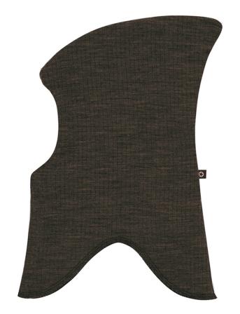 Balaclava, 2 Layers, Dark Brown Drop Needle, Merino Wool, 92/98 Smallstuff Brown