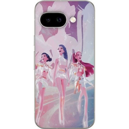 Yhteensopiva Puhelinkuori Google Pixel 9a K-Pop Demon Hunters hopeinen kolmikko idol anime kpop futuristinen lavastussuunnittelu