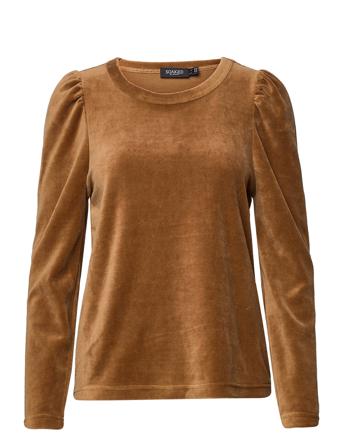 Slvelvetina Top Ls Brown Soaked In Luxury