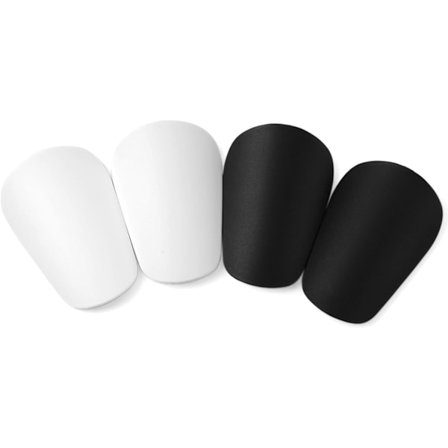 Mini Fotballleggbeskyttere 2-pakning, Svart & Hvit, Ekstra Små Beskyttelsesutstyr for Barn