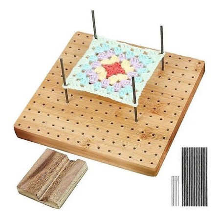 Granny Square Blockningsbräda Garnblockningsbräda Handgjord Stickblockningsmatta För Stickning Virkning Och Granny Squares Presenter