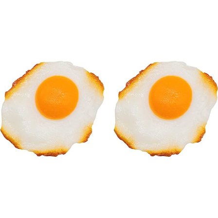 2 stk. simulert stekt egg kunstig kokt egg realistisk kokt egg rekvisittmodell egnet for hjemmekjøkken festutstilling dekorasjon spøk rekvisitter