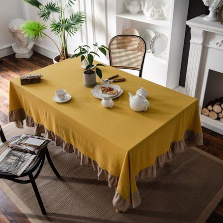 Duftduker Bordduk Bomull Bordduk Volang Rektangulær Tabl