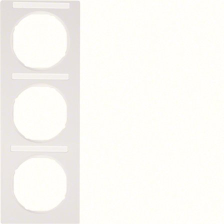 Hager 10132269 Täckram 3-fack, R.3 Berker Polarvit, Strömbrytare & vägguttag