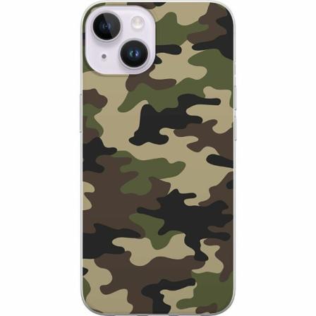 Apple Iphone 14 Genomskinligt Skal Woodland Camo
