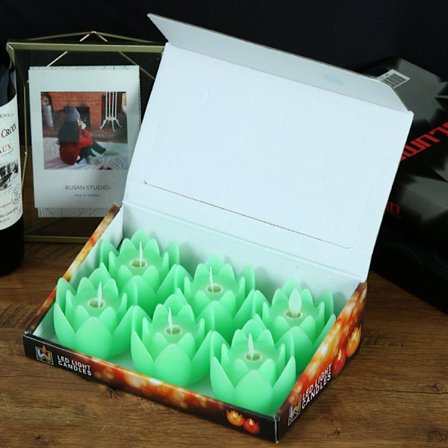 Lotusljuslampa Önskelampa GRÖN 1 LJUS 1 LJUS