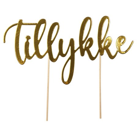 Tårtdekoration "Tillykke" - Partyninja.se