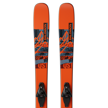 Salomon - Alpinski: Paket L Qst Spark Jr M + L6 Gw J2 90 - Flame / Copen Blue