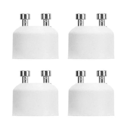 4 stk. GU10 til MR16 Adapter Sokkel Varmebestandig Lampeholder Konverter for LED Halogenlampe)