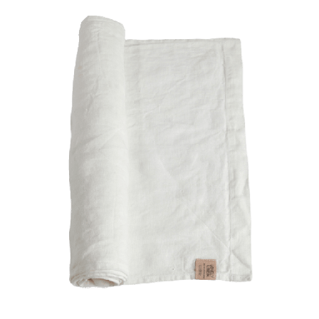 Lovely Linen Bordslöpare - Tvättat Lin Bordstextil Unisex Vit 47x150 cm